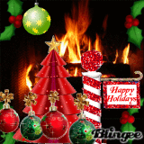 Warm Fire At CHristmas Time