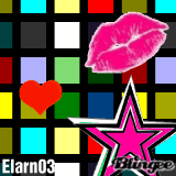 Flashing Square Dance Floor - Rainbow Heart - Rainbow Flashing Lips - Pink & Green Flash Star - Elarn03