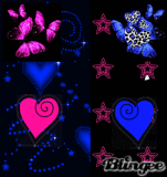 coeurs et papillon