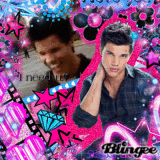 taylor lautner - pink & blue
