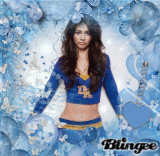 Miley Cyrus In Blue Decoration!