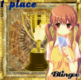 ~1 place trophy blingee~For the winner in the Best anime blingee contest~