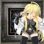 Anime girl black  whit