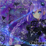World in blue and purple