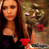 Damon and Elena Kiss rose