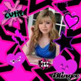 jennette blingee  fucsia y negro