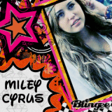 miley cyrus <3  ((pink black orange)) by florecita791