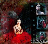 Blood-red smudge lips