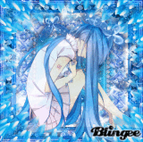 Sad Miku Hatsune in blue TOO XD