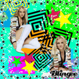 Britney Spears Colorful Scrap