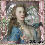 Woman with blue parrot:-)