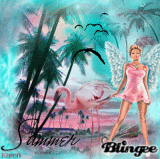 Pink & Teal Summer Fairy at the Beach (PDB #2)