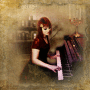 a goth girl is playing piano ||Crazy||