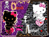 Angel and devil hello kitty 