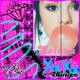Selena Gomez - blue & pink -