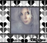 black n white broken heart