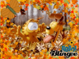 Jugando en las Hojas de Otoño