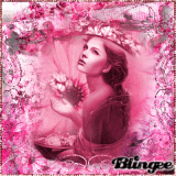 vintage lady in pink