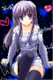 purple anime girl purple anime girl