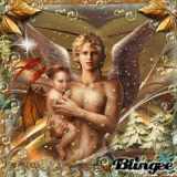 Golden Angel With Baby