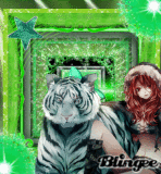 ~♥`White Tiger With Anime Girl`♥~