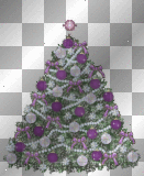 ARBOL DE NAVIDAD EN COLOR PURPURA Y BLANCO GIF--SOFIA