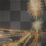 soave background fireworks new year gold glitter city