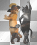 gato con botas y Kitty softpaws
