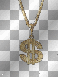 gold gangsta chain jewel dollar