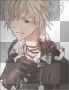 anime boy red rose