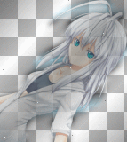Anime Girl "Shadow Black&Blue&White" *AnanasSplit*
