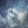 BACKGROUND SKY SPARKLES BLUE  HINTERGRUND