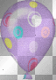Purple Glitter Balloon With Spots