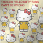 1,000,000 hello kitty  fans