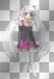 Anime girl with white hair