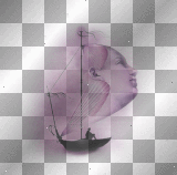 violet vintage ship