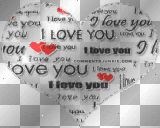 soave valentine heart text love black white red glitter