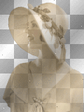 Frau mit Hut