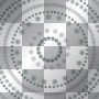 Gray-Black Floral Circle Pattern Overlay Background.²u
