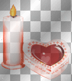 Candle Flame Pink Heart Cake Birthday.²u