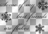 Some of my best friends are flakes (black text)²u