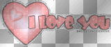 I Love You -pink heart glitter_²u