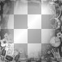 Fantasy magic frame,black'white.