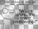 Ever looked at your ex and wondered... "Was I drunk the entire relationship?"