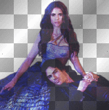 Damon Salvatore & Elena Gilbert [Nina Dobrev/ Ian Somerhalder/ the vampire diaries] by pennylù