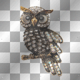 Jewelry owl vintage deco diamond