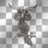 Jewelry owl vintage deco diamond
