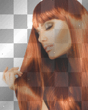 Woman girl transparent animated