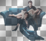 Edward Cullen (Robert Pattinson), Bella Swan (Kristen Stewart) and Jacob (Taylor Lautner) of Twilight transparent [nermai]