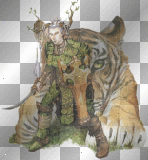Tiger and Woman